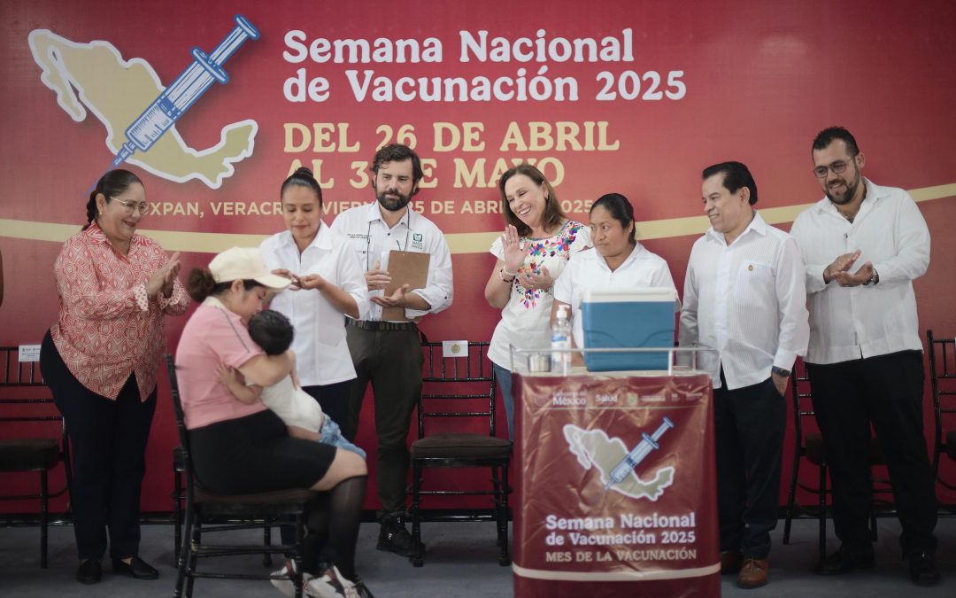 Arranca Semana Nacional de Vacunación; Rocío Nahle garantiza más de 670 mil dosis