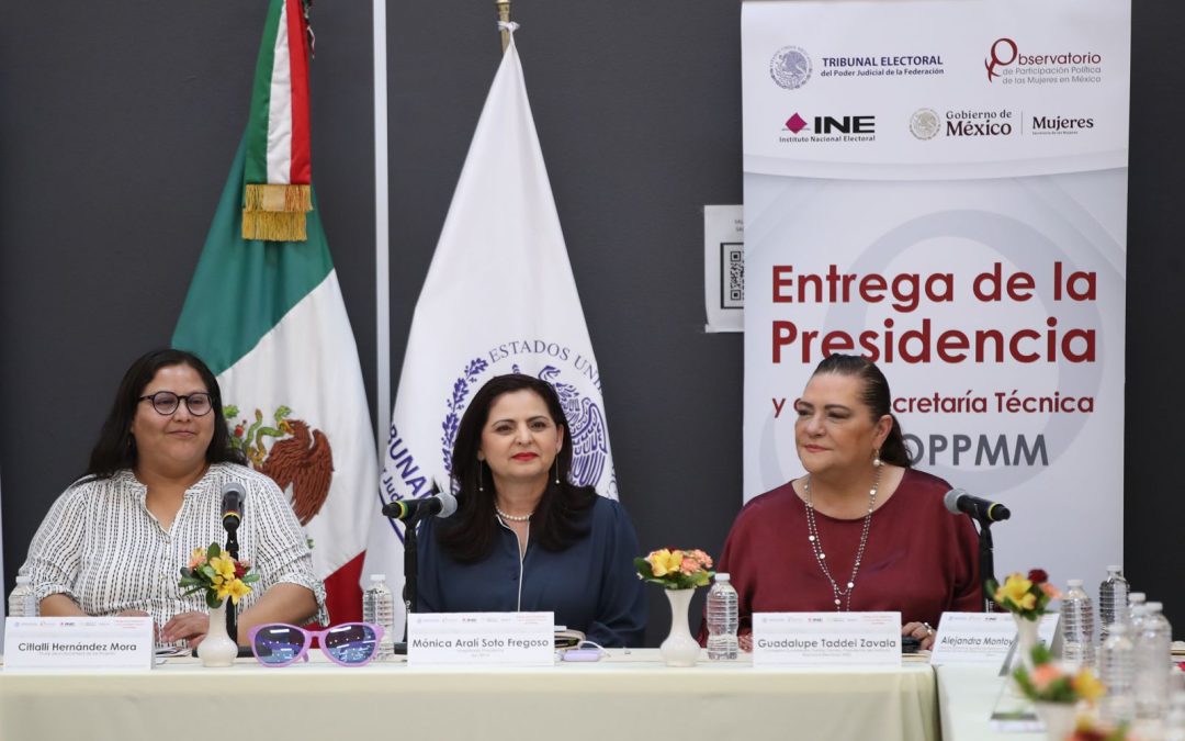 Recibe INE la Presidencia y la Secretaría Técnica del Observatorio de Participación Política de las Mujeres en México