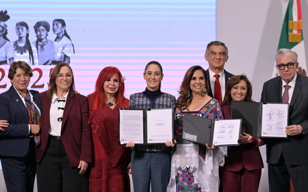 Signa convenio Claudia Sheinbaum con gobernadoras y gobernadores para instalar ‘Polos del Bienestar’