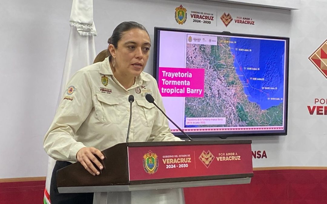 Afectaciones menores tras ingreso y paso de ‘Barry’ por la entidad veracruzana