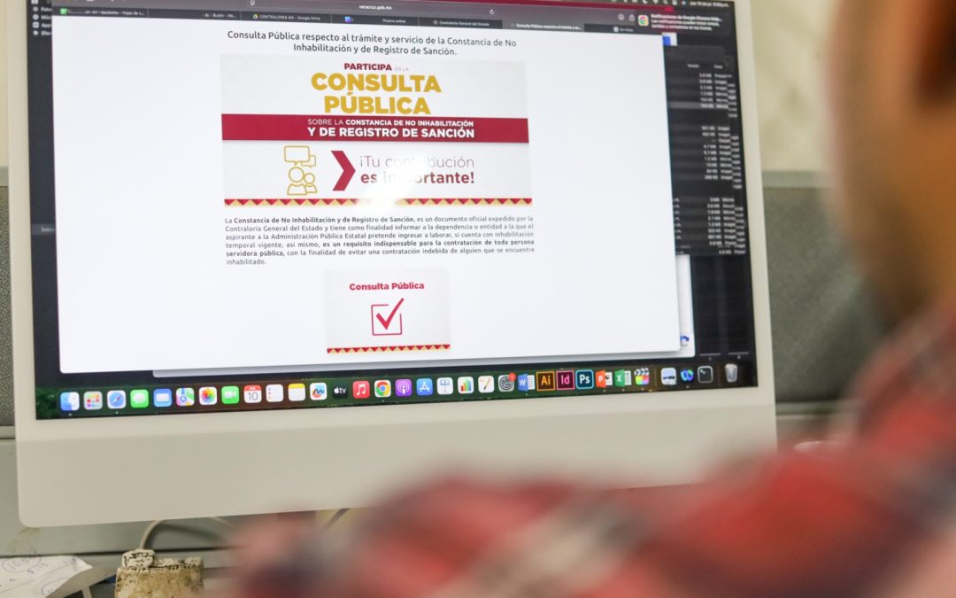 Contraloría invita a participar en consulta sobre servicios de No Inhabilitación