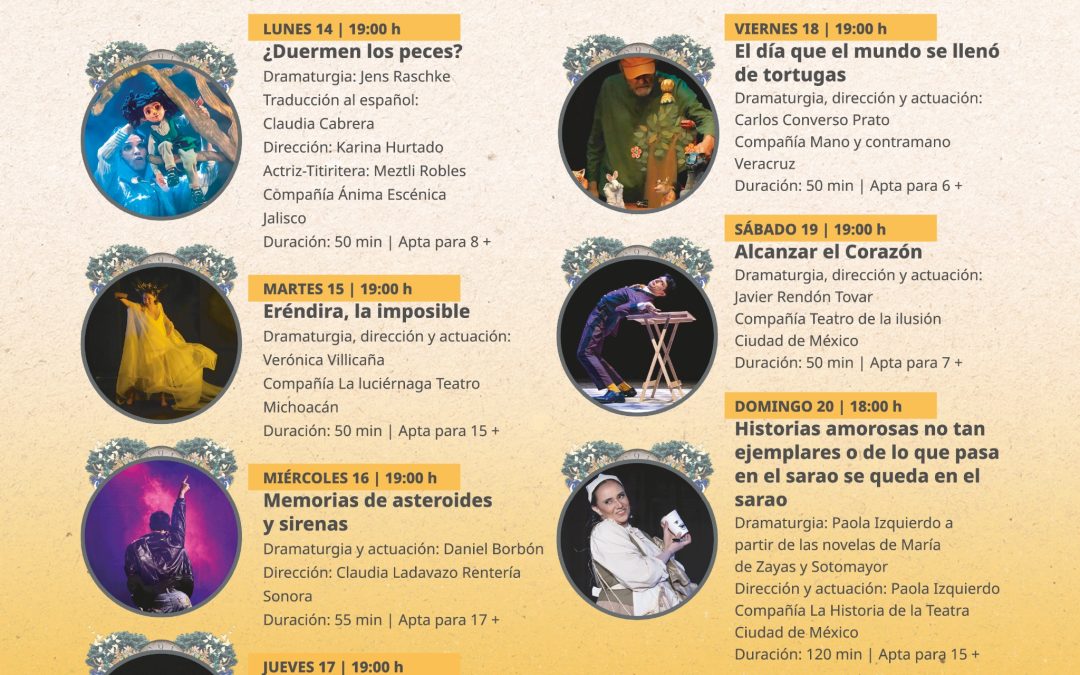 SECVER e INBAL presentan el 20 Festival de Monólogos en el Teatro del Estado