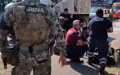 Auxilia PC de Veracruz a joven lesionado en riña