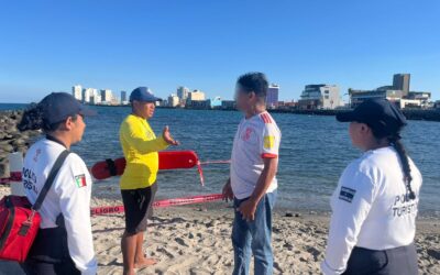 Exhorta Protección Civil de Veracruz a bañistas a respetar señalamientos en playas