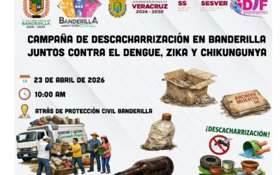 Convocan en Banderilla a jornada de descacharrización contra el dengue, zika y chikungunya