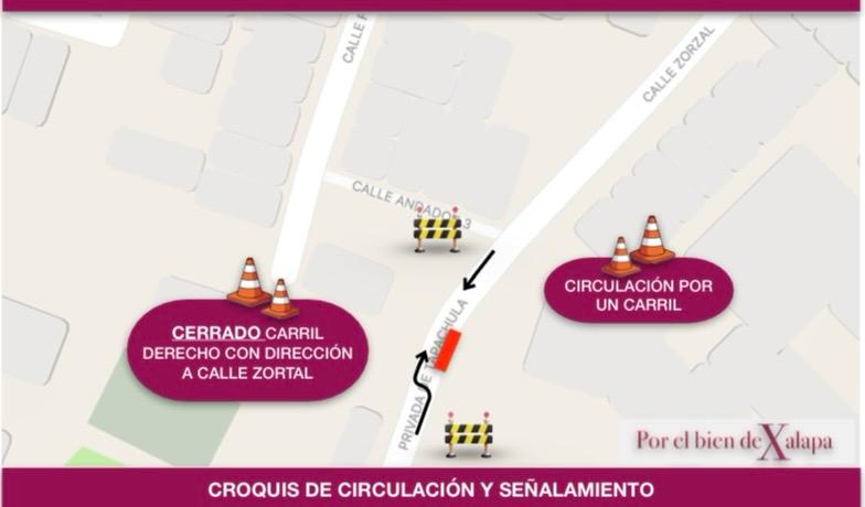 Precaución, este jueves cierre de vialidades en la zona del Fraccionamiento Jardines de Bambú